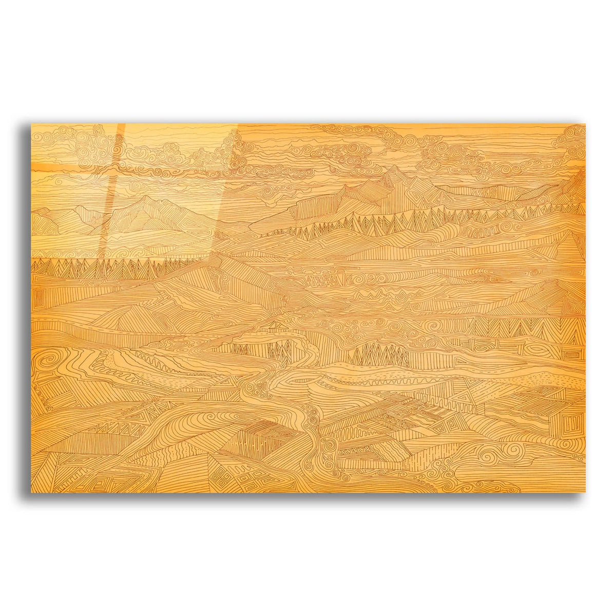 A Land Linked In Lines by Art Licensing Studio acrylic glass wall art