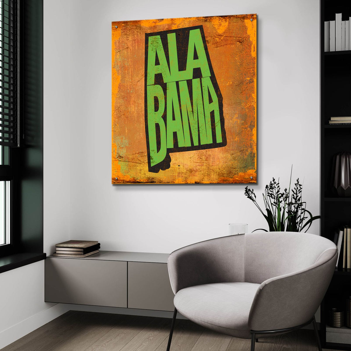 Alabama by Art Licensing Studio - 36x36 acrylic wall art in a room