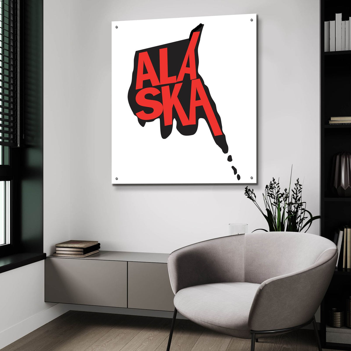 Alaska 2 by Art Licensing Studio - 36x36 acrylic wall art in a room