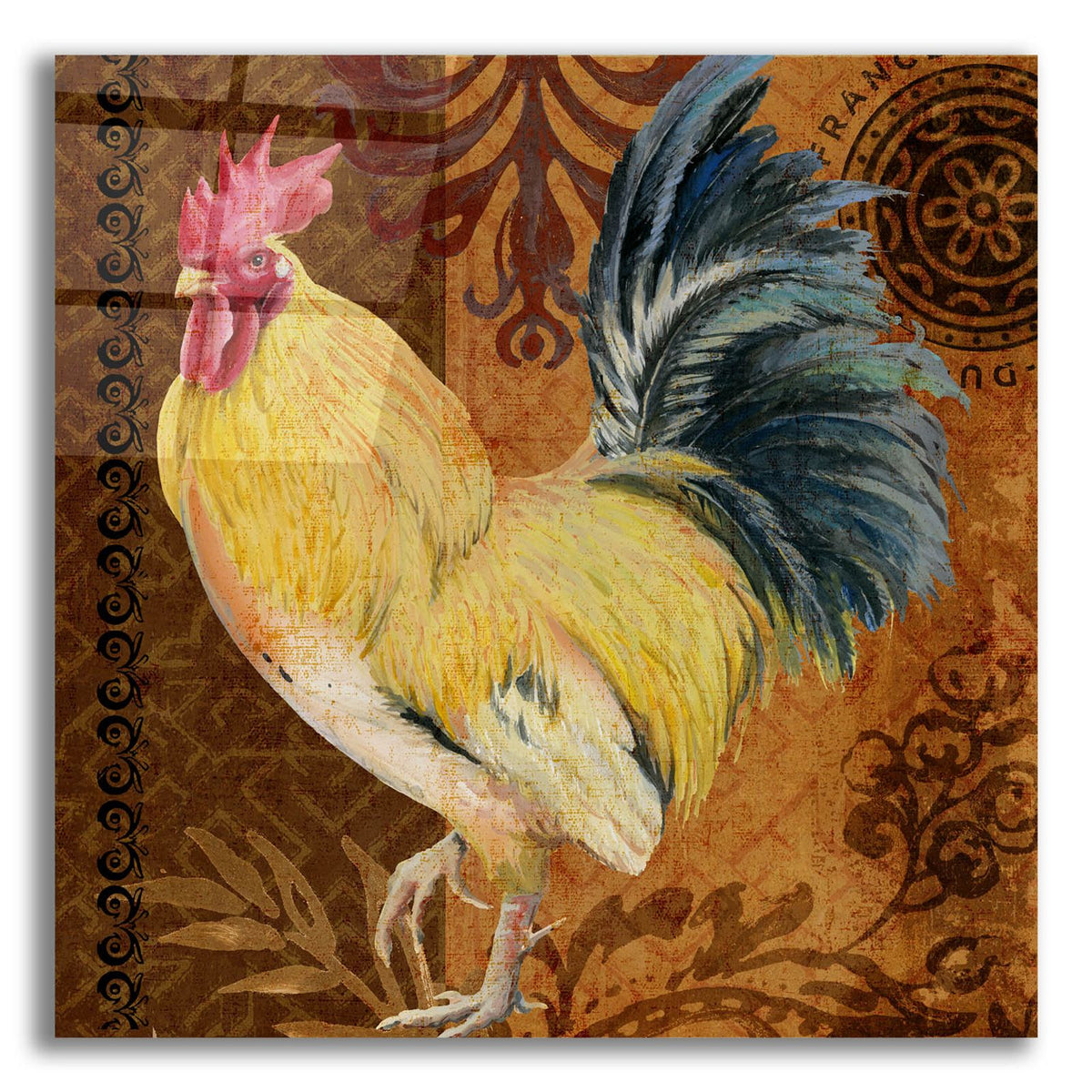 Belle Rooster 2 by Art Licensing Studio acrylic glass wall art