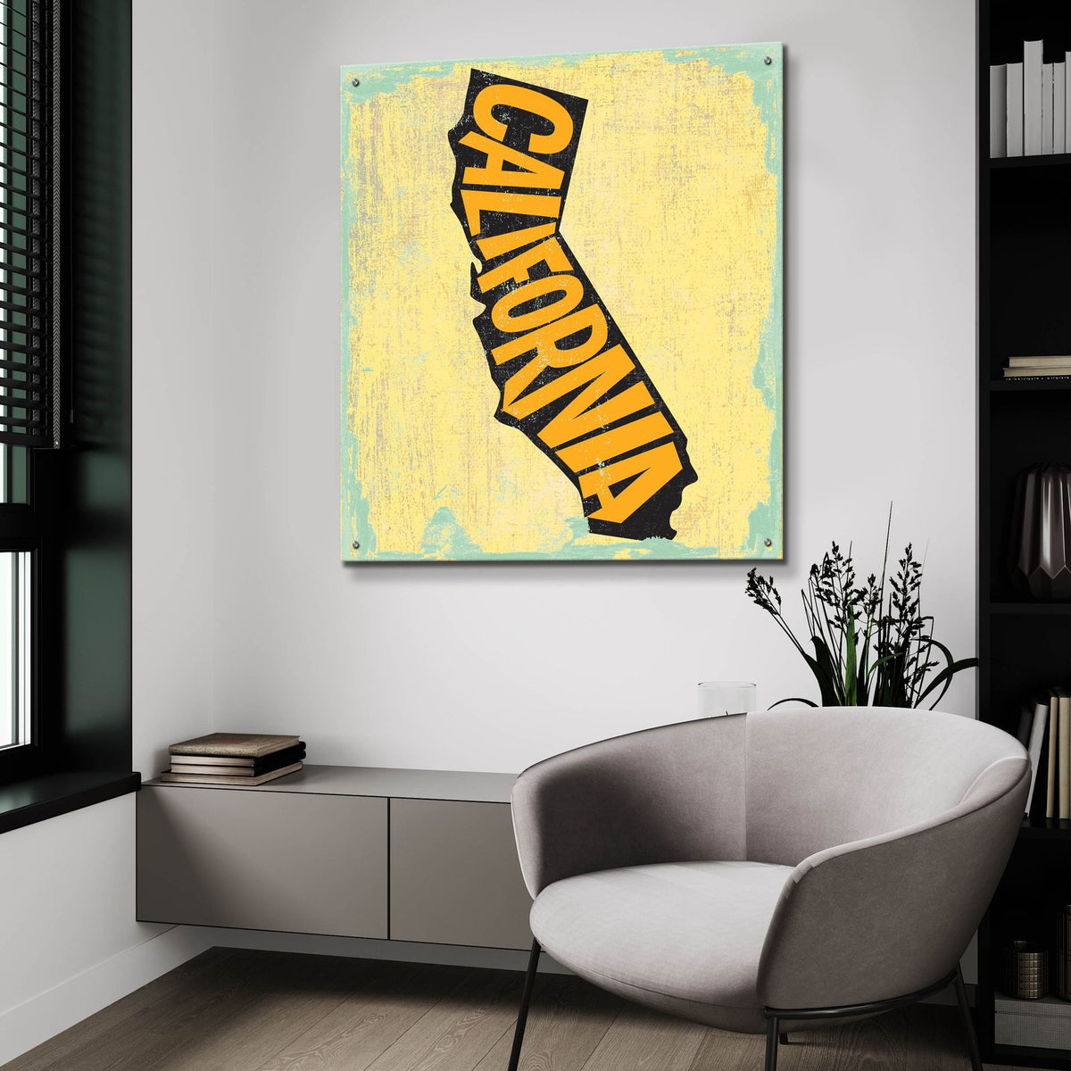 California by Art Licensing Studio - 36x36 acrylic wall art in a room