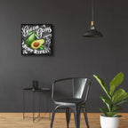 Chalkboard Avocado by Art Licensing Studio - 24x24 acrylic wall art in a room