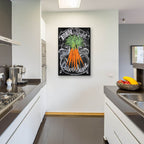 Chalkboard Carrots by Art Licensing Studio - 24x36 acrylic wall art in a room