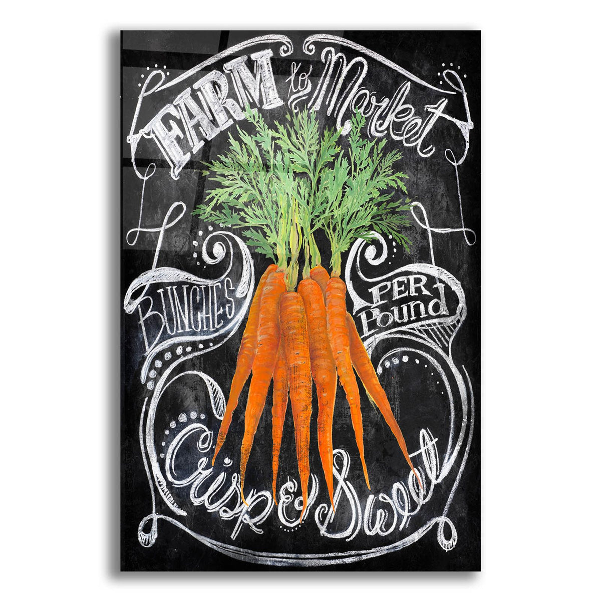 Chalkboard Carrots by Art Licensing Studio acrylic glass wall art
