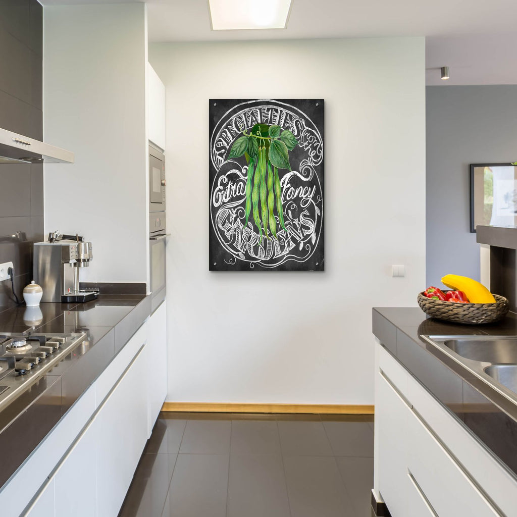 Chalkboard Green Beans by Art Licensing Studio - 24x36 acrylic wall art in a room