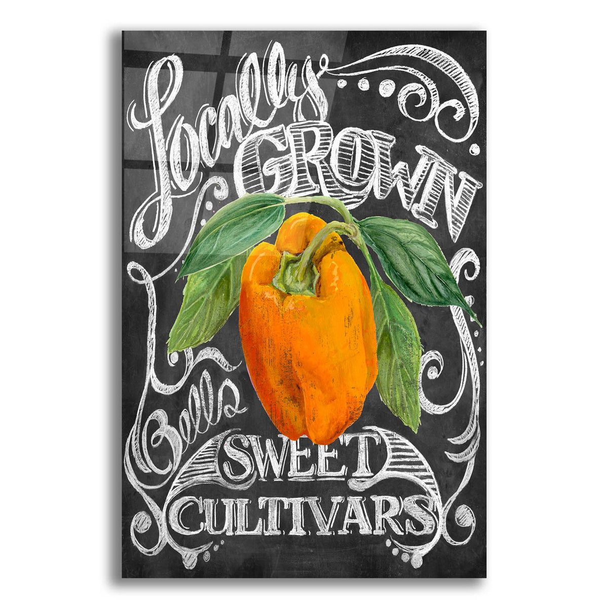 Chalkboard Pepper by Art Licensing Studio acrylic glass wall art