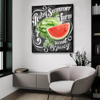 Chalkboard Watermelon by Art Licensing Studio - 36x36 acrylic wall art in a room