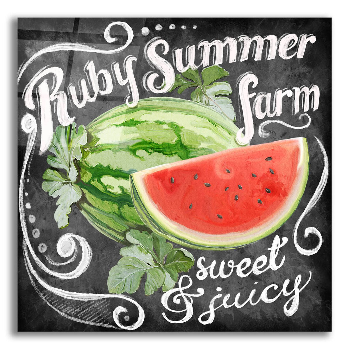 Chalkboard Watermelon by Art Licensing Studio acrylic glass wall art