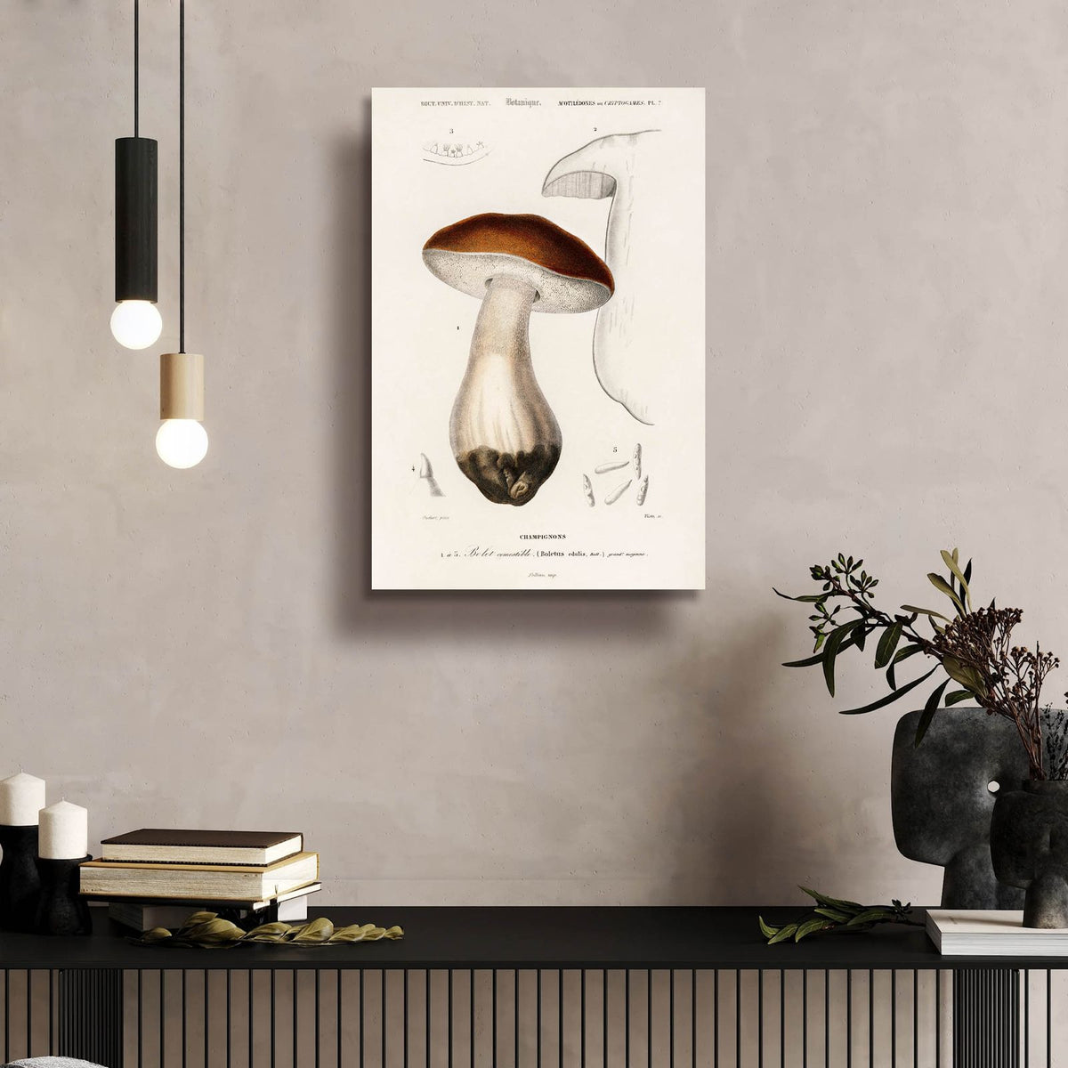 Champignon by Art Licensing Studio - 16x24 acrylic wall art in a room
