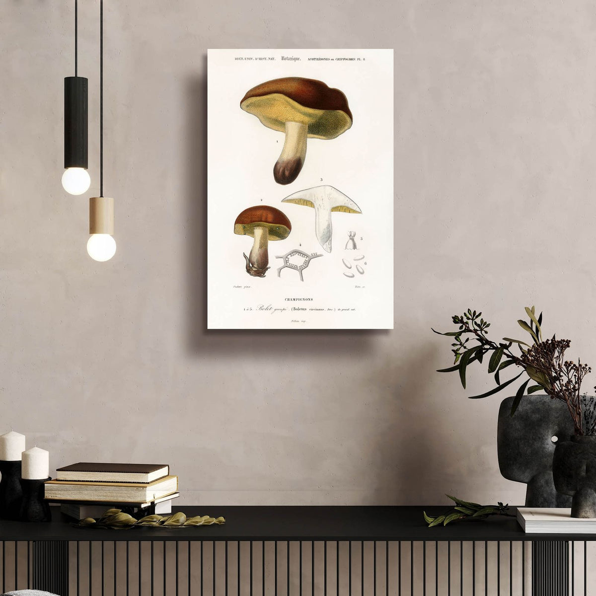 Champignons by Art Licensing Studio - 16x24 acrylic wall art in a room