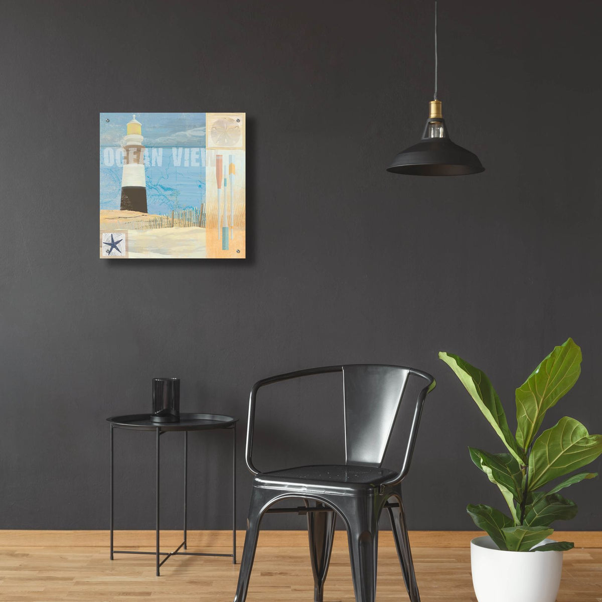 Coastal Beacon 1 by Art Licensing Studio - 24x24 acrylic wall art in a room