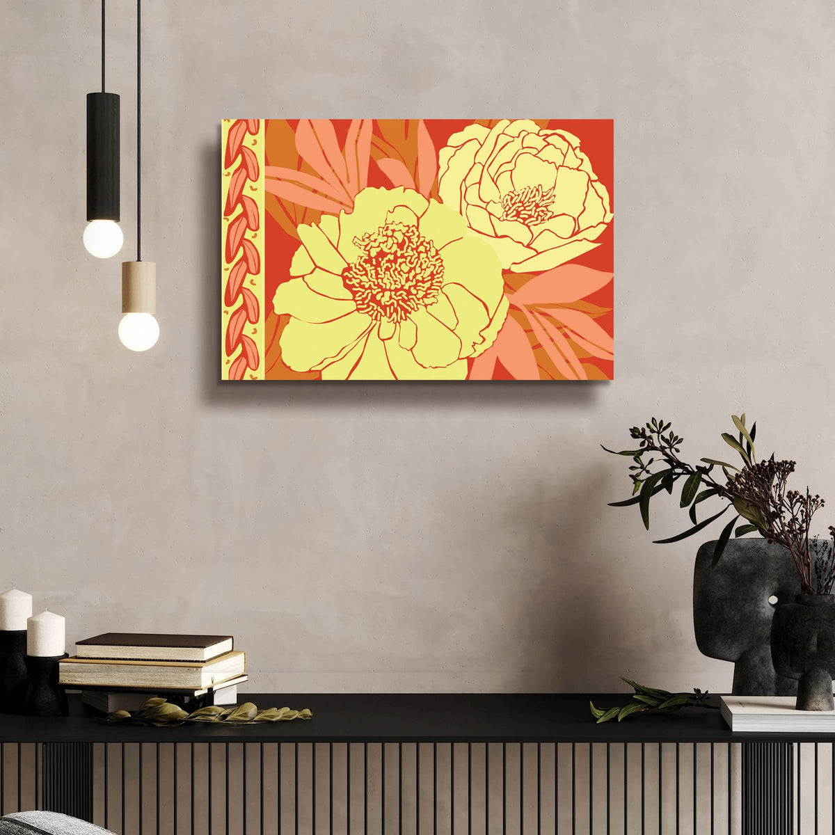 Color Bouquet 2 by Art Licensing Studio - 24x16 acrylic wall art in a room
