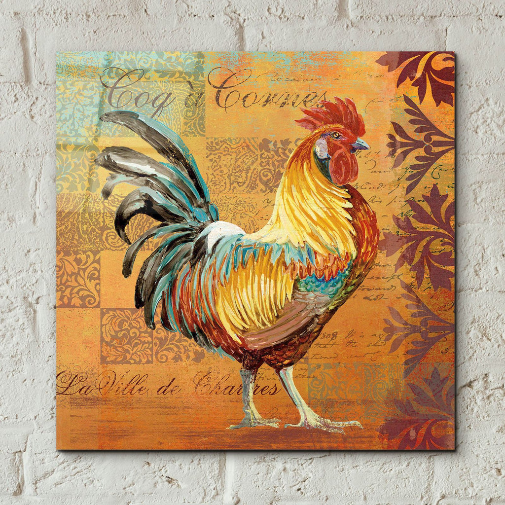 Coq Motifs 1 by Art Licensing Studio - 12x12 acrylic wall art in a room