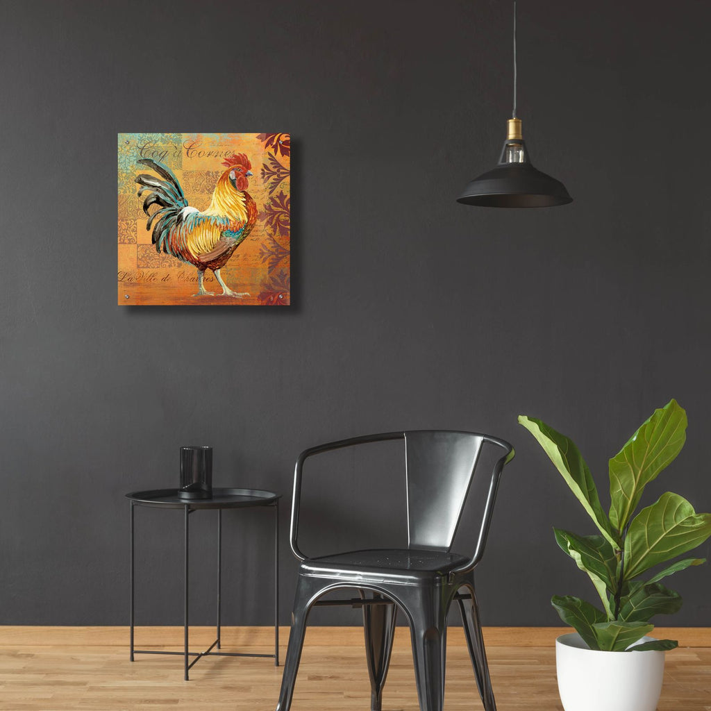 Coq Motifs 1 by Art Licensing Studio - 24x24 acrylic wall art in a room