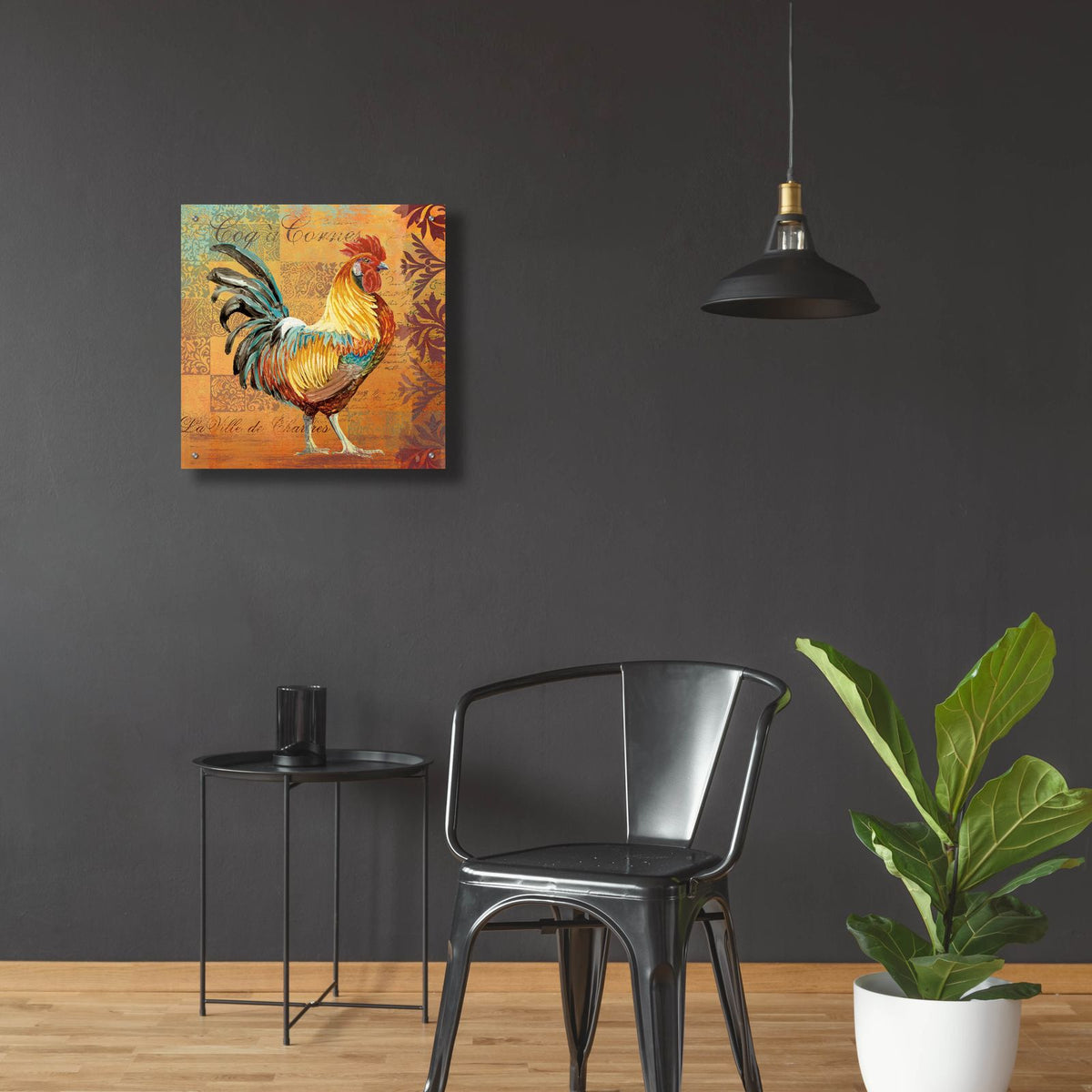 Coq Motifs 1 by Art Licensing Studio - 24x24 acrylic wall art in a room