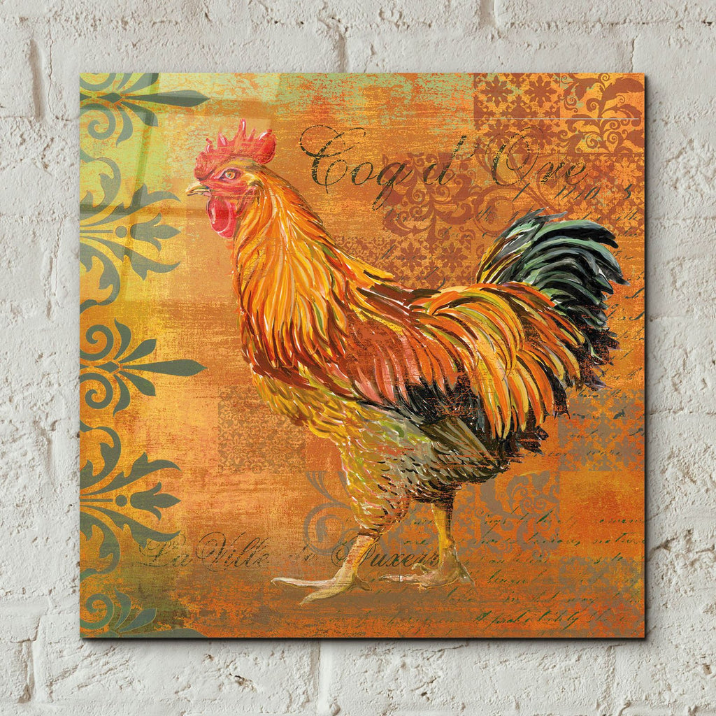Coq Motifs 2 by Art Licensing Studio - 12x12 acrylic wall art in a room