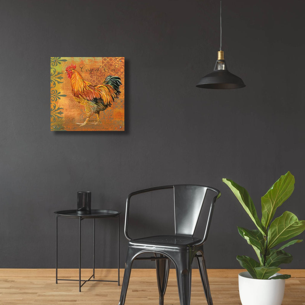 Coq Motifs 2 by Art Licensing Studio - 24x24 acrylic wall art in a room