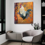 Coq Motifs 3 by Art Licensing Studio - 36x36 acrylic wall art in a room