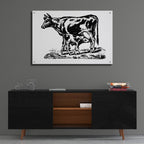 Cow And Calf by Art Licensing Studio - 36x24 acrylic wall art in a room