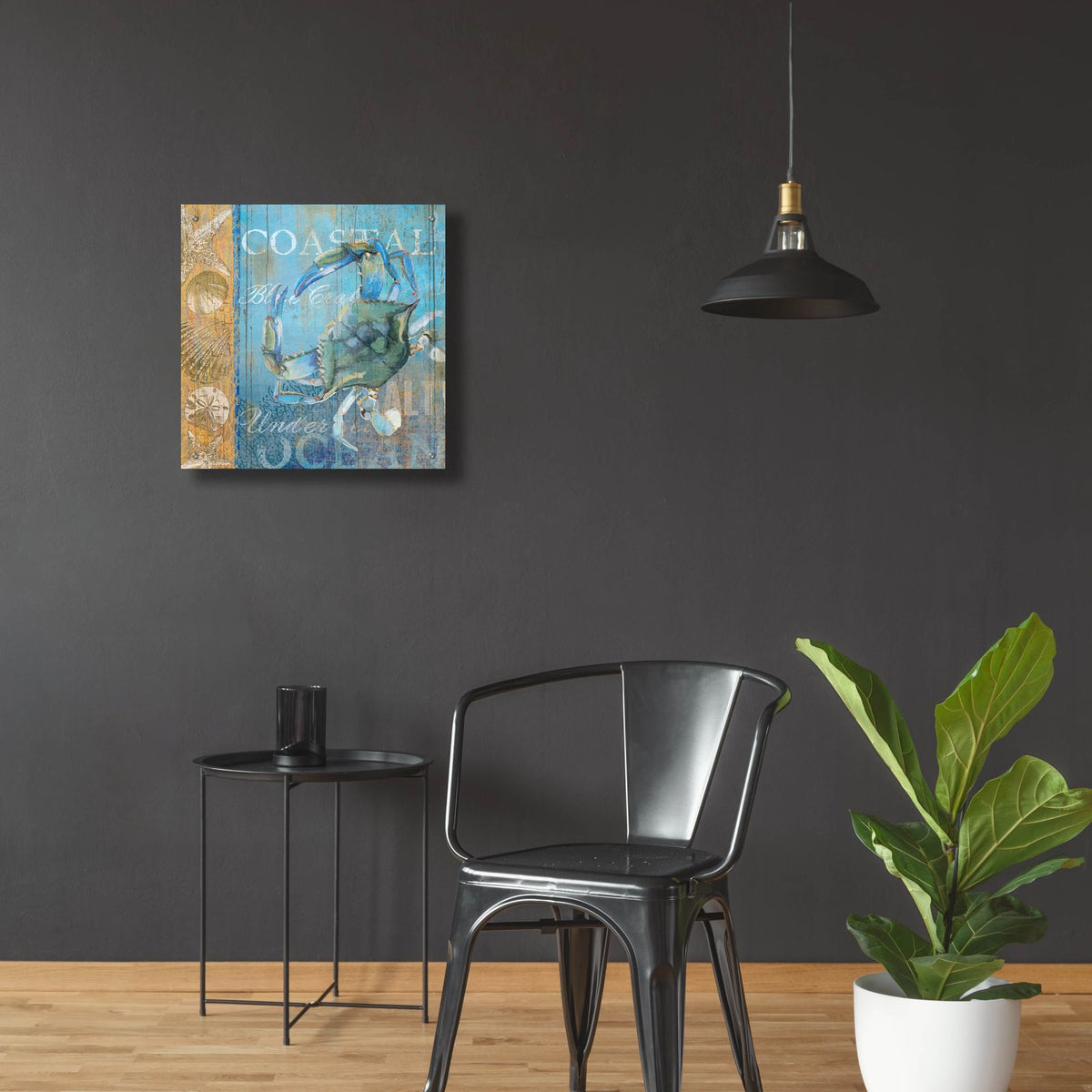 Crab And Sea by Art Licensing Studio - 24x24 acrylic wall art in a room