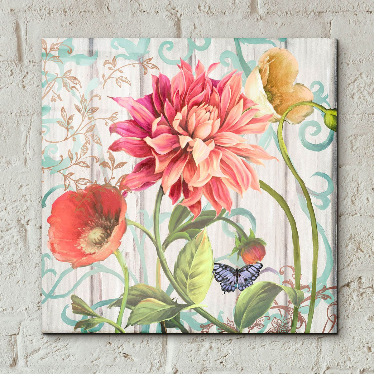 Dahlia Refresh by Art Licensing Studio - 12x12 acrylic wall art in a room