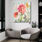 Dahlia Refresh by Art Licensing Studio - 36x36 acrylic wall art in a room