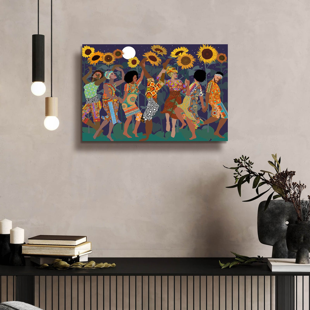 Dancing Under The Stars by Art Licensing Studio - 24x16 acrylic wall art in a room