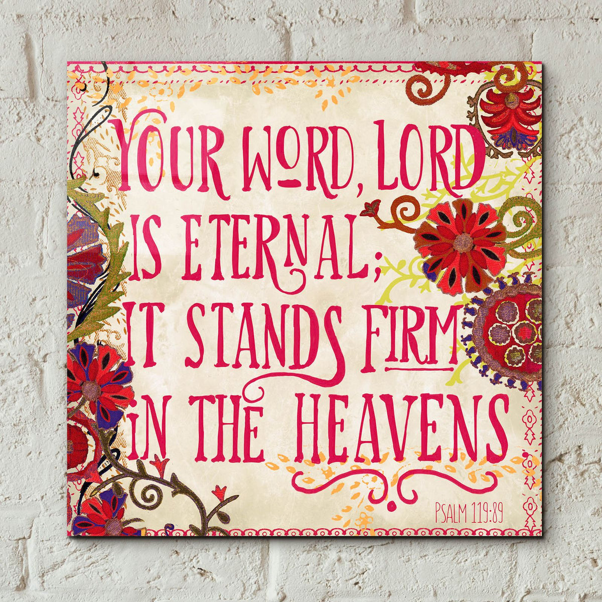 Delecor Psalm 1 by Art Licensing Studio - 12x12 acrylic wall art in a room