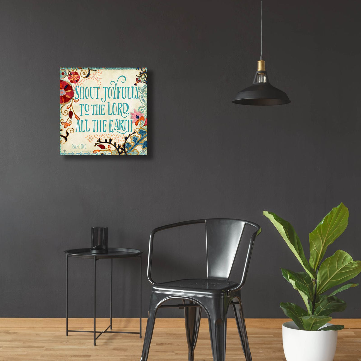 Delecor Psalm 2 by Art Licensing Studio - 24x24 acrylic wall art in a room
