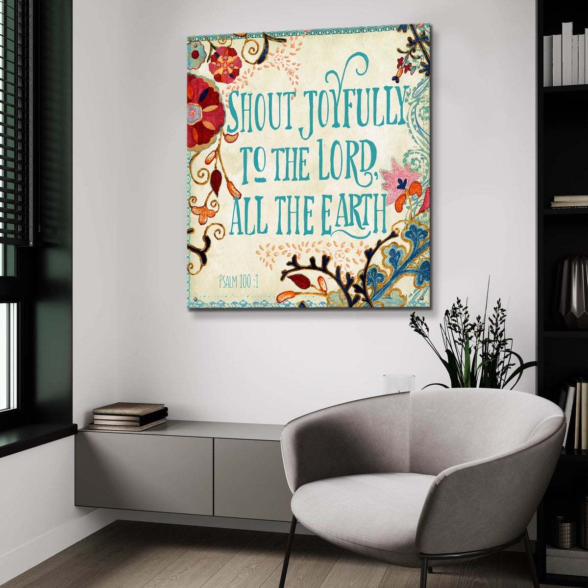 Delecor Psalm 2 by Art Licensing Studio - 36x36 acrylic wall art in a room