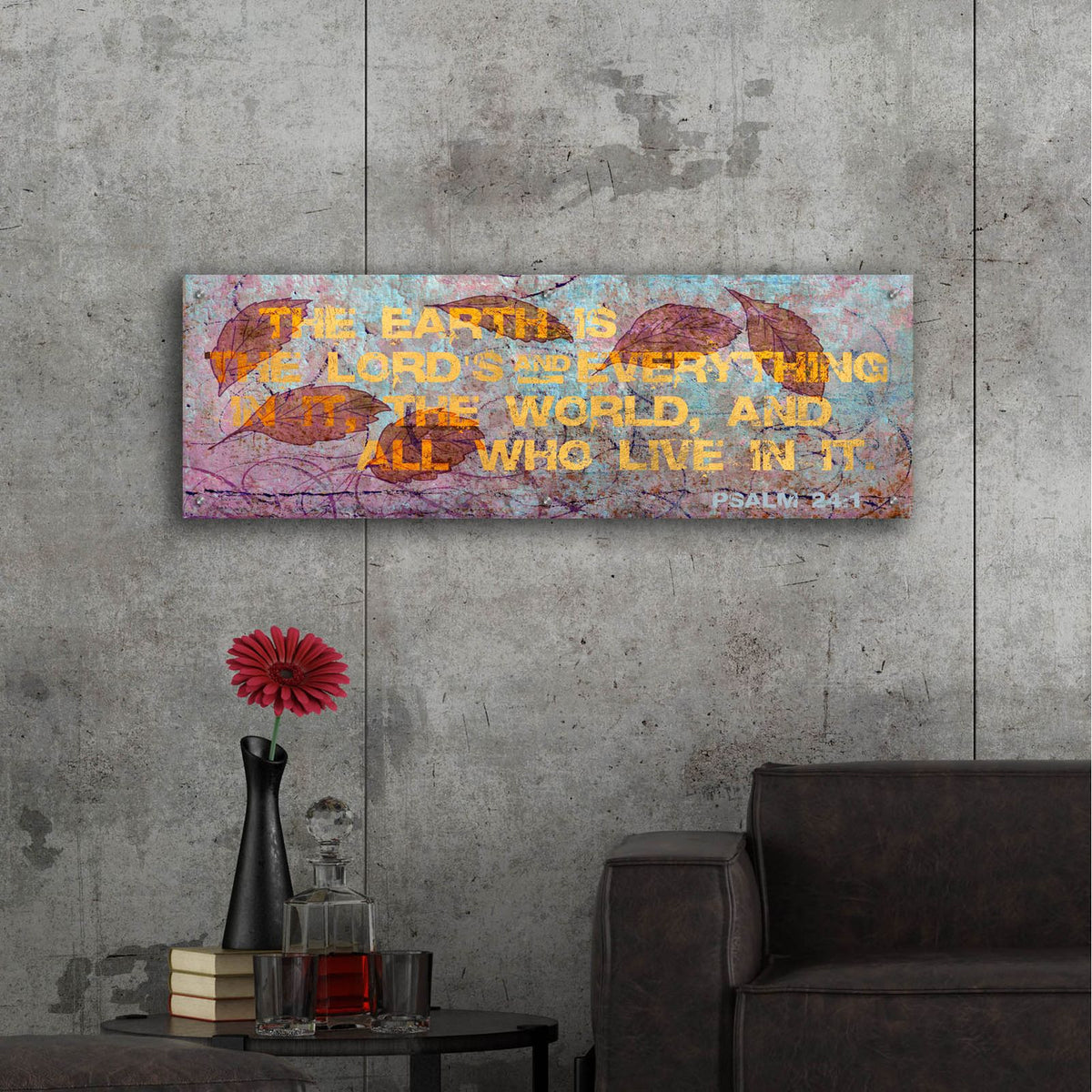 Earth Psalm 1 by Art Licensing Studio - 48x16 acrylic wall art in a room