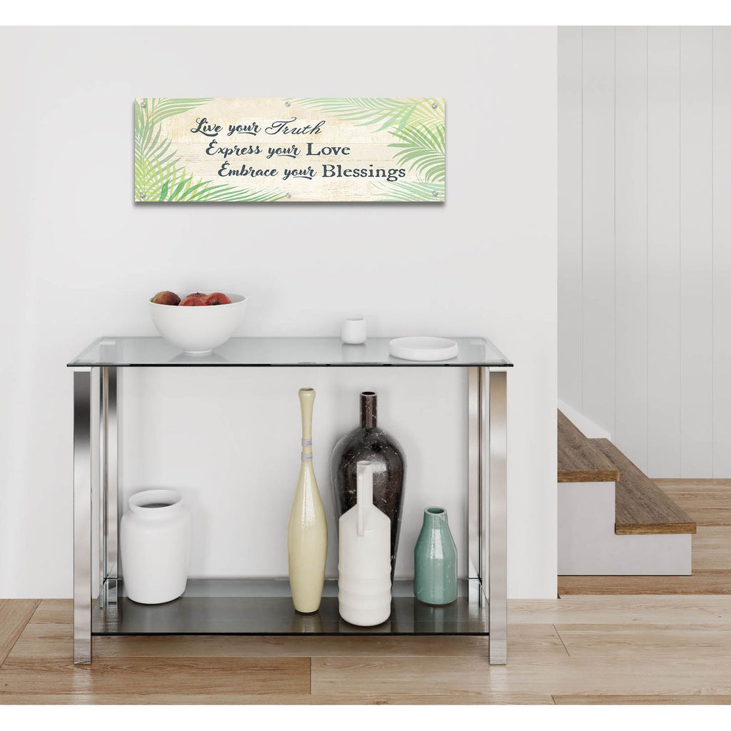 Embrace Your Blessings by Art Licensing Studio - 36x12 acrylic wall art in a room