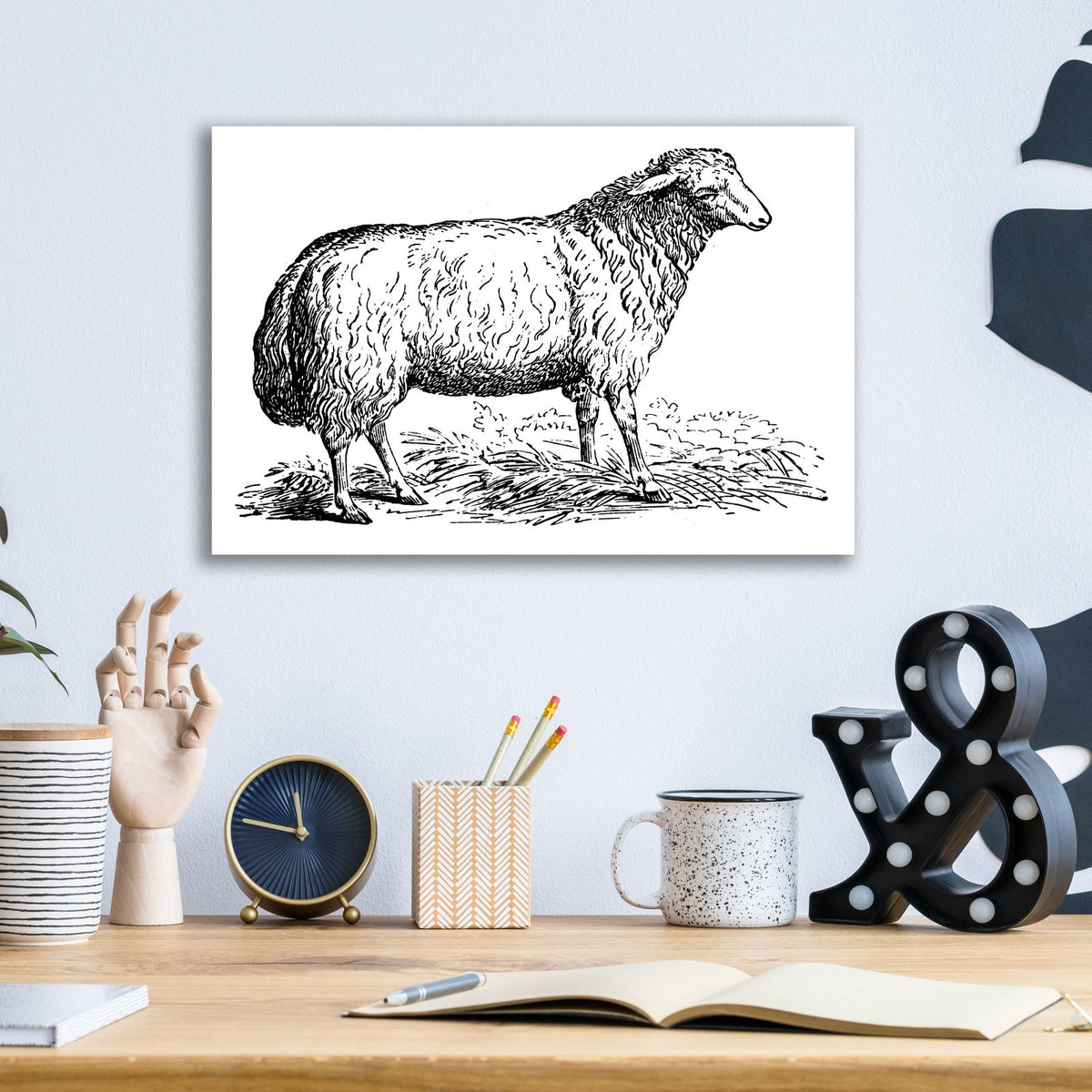 Ewe by Art Licensing Studio - 16x12 acrylic wall art in a room