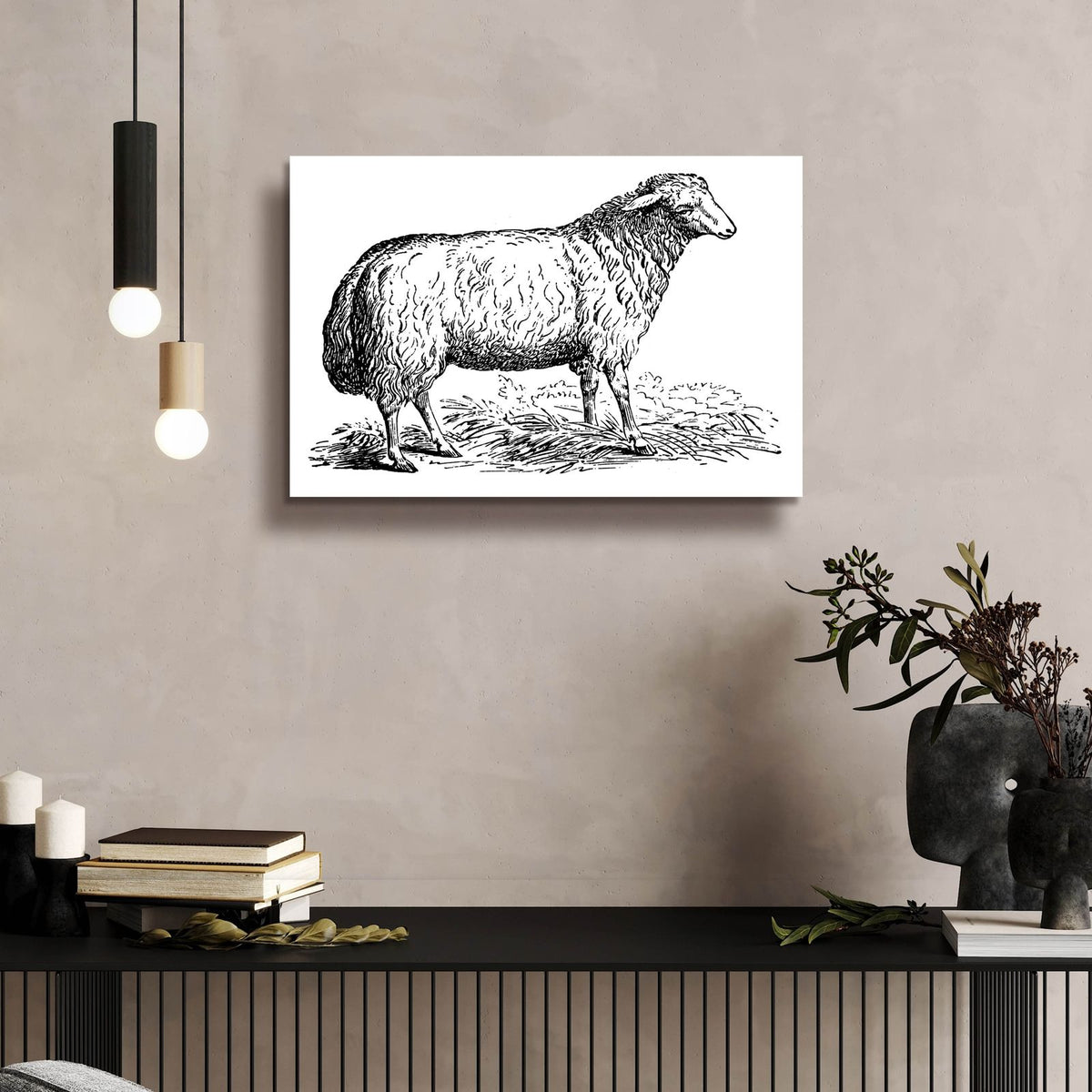 Ewe by Art Licensing Studio - 24x16 acrylic wall art in a room