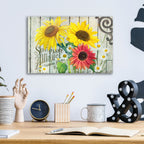 Farm Seed Sunflowers by Art Licensing Studio - 16x12 acrylic wall art in a room