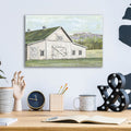Field Barn In Spring by Art Licensing Studio - 16x12 acrylic wall art in a room