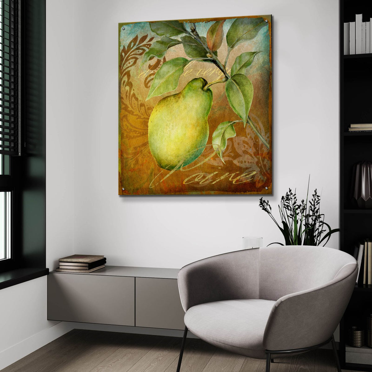 From The Grove Pear by Art Licensing Studio - 36x36 acrylic wall art in a room