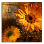 Golden Gerbera 4 by Art Licensing Studio acrylic glass wall art