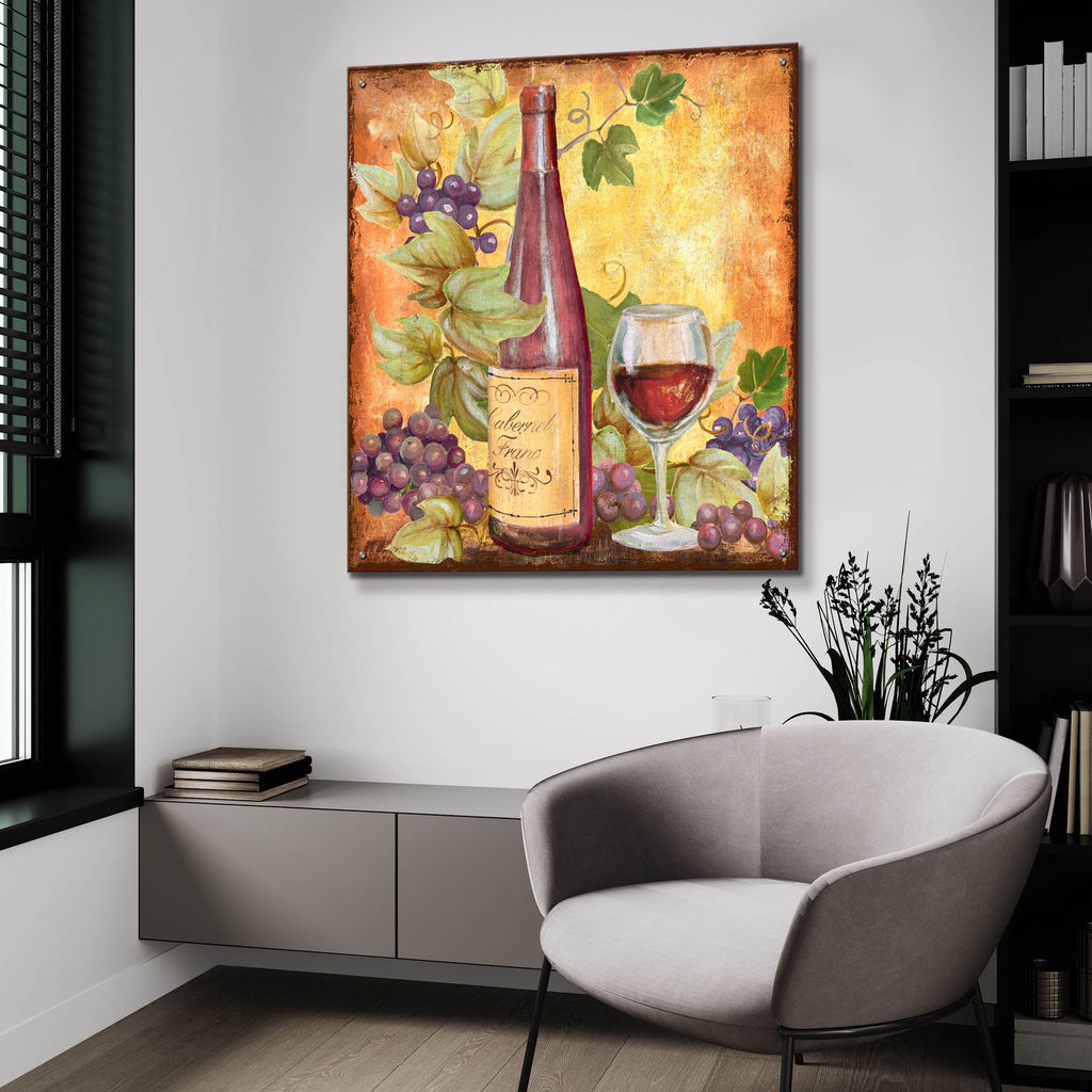 Grapevine & Wine Red by Art Licensing Studio - 36x36 acrylic wall art in a room