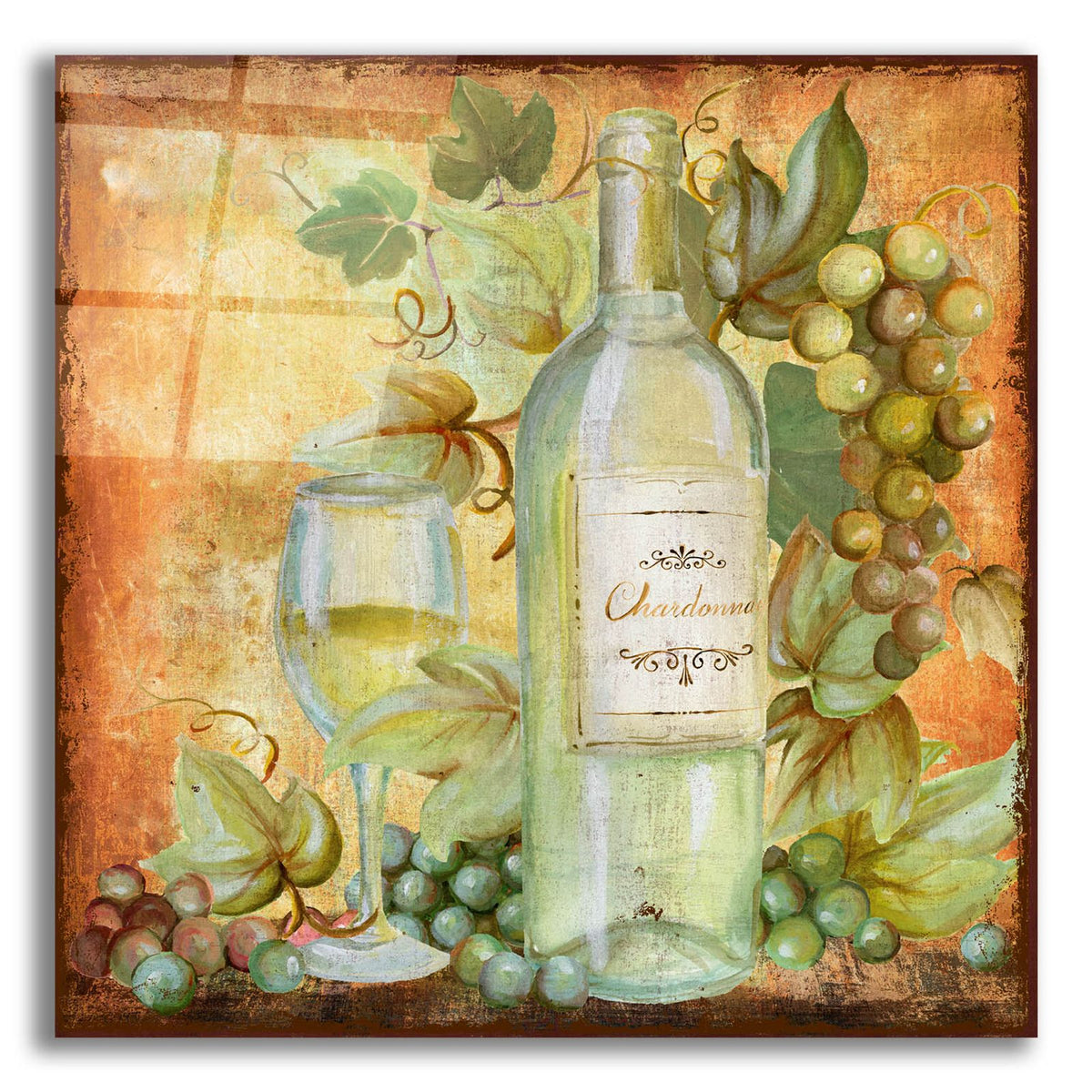 Grapevine & Wine White by Art Licensing Studio acrylic glass wall art