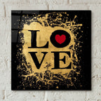 Heart Of Gold 1v by Art Licensing Studio - 12x12 acrylic wall art in a room