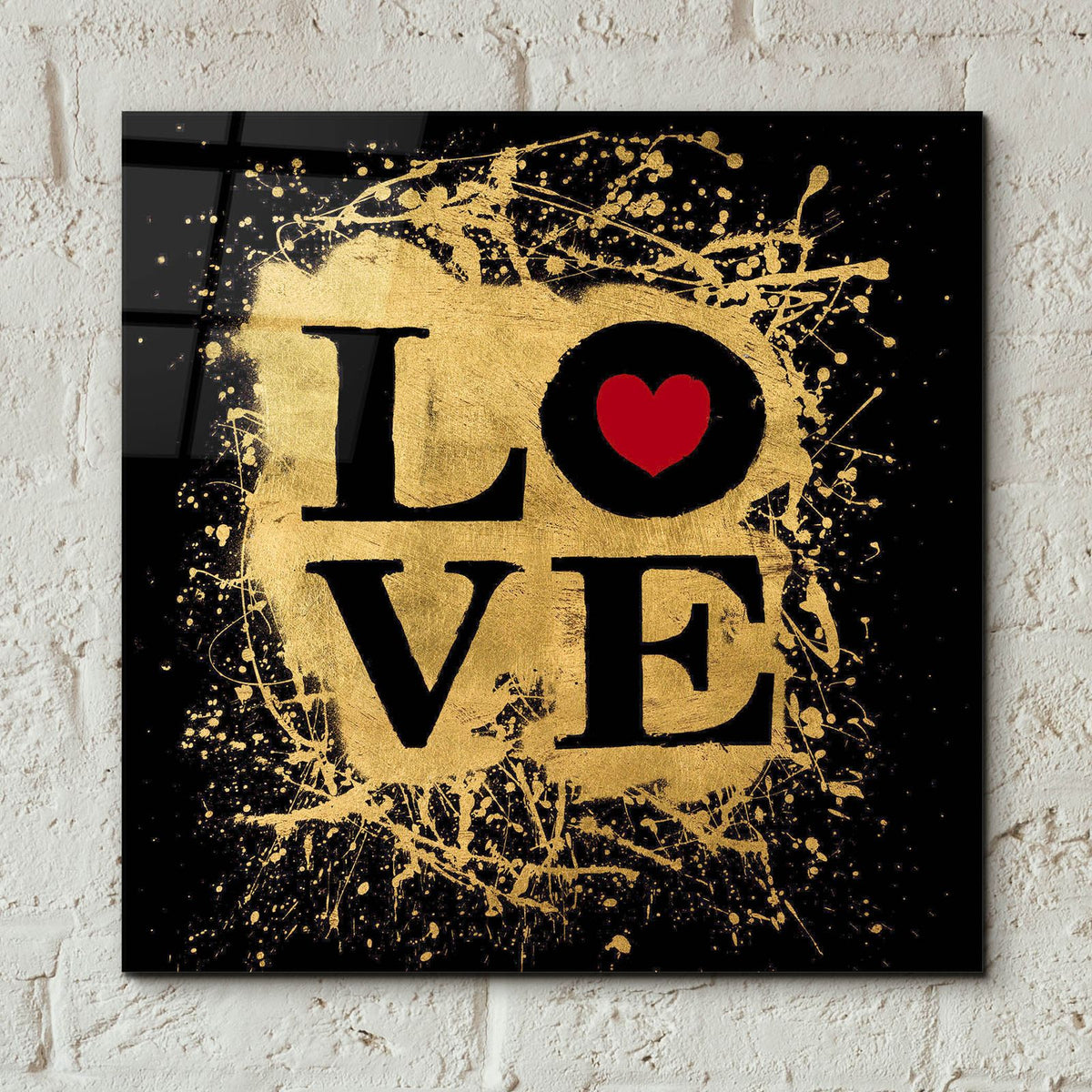 Heart Of Gold 1v by Art Licensing Studio - 12x12 acrylic wall art in a room