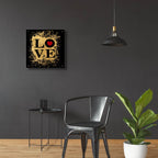 Heart Of Gold 1v by Art Licensing Studio - 24x24 acrylic wall art in a room