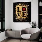 Heart Of Gold 1v by Art Licensing Studio - 36x36 acrylic wall art in a room