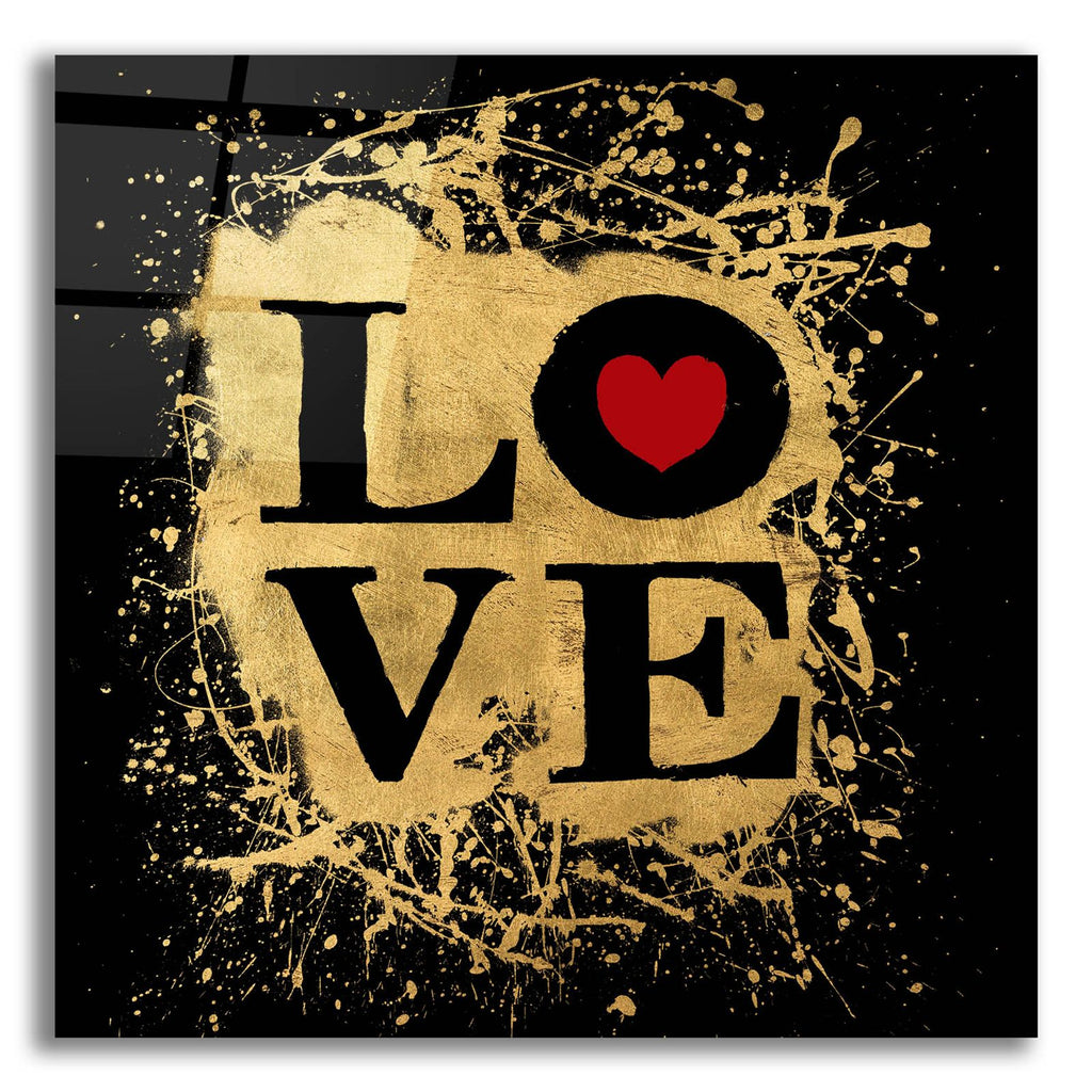 Heart Of Gold 1v by Art Licensing Studio acrylic glass wall art