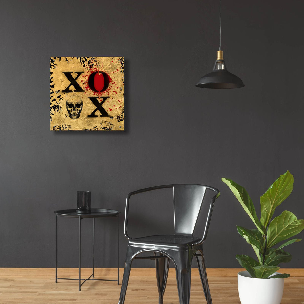 Heart Of Gold 5 by Art Licensing Studio - 24x24 acrylic wall art in a room