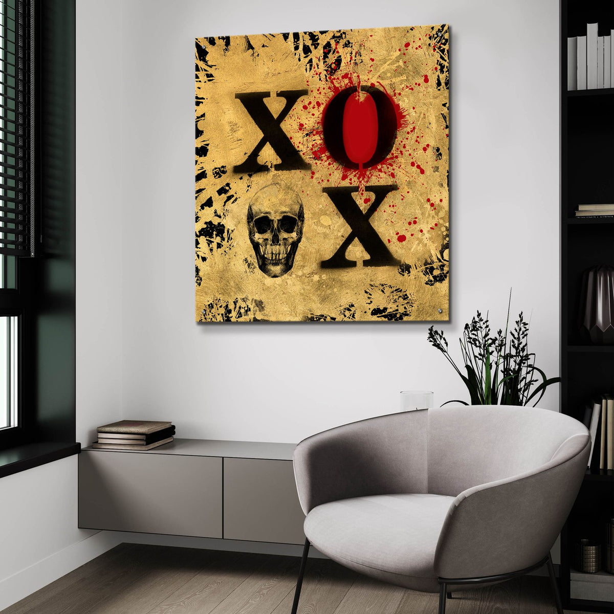 Heart Of Gold 5 by Art Licensing Studio - 36x36 acrylic wall art in a room