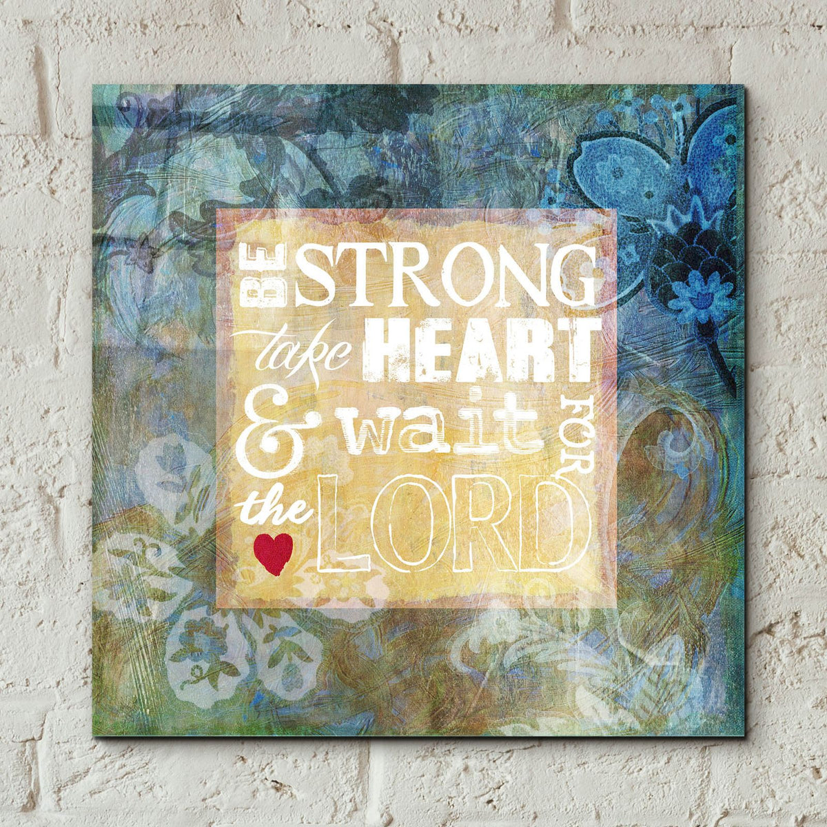 Heart Psalm 1 by Art Licensing Studio - 12x12 acrylic wall art in a room