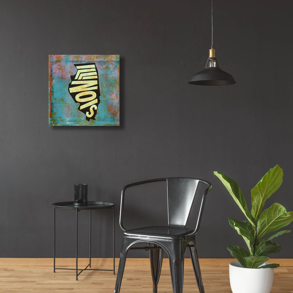 Illinois by Art Licensing Studio - 24x24 acrylic wall art in a room