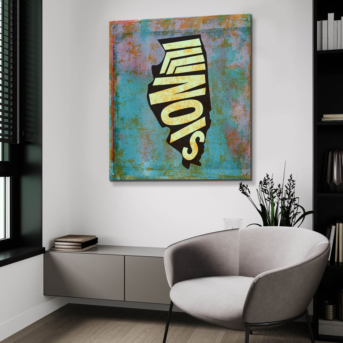 Illinois by Art Licensing Studio - 36x36 acrylic wall art in a room